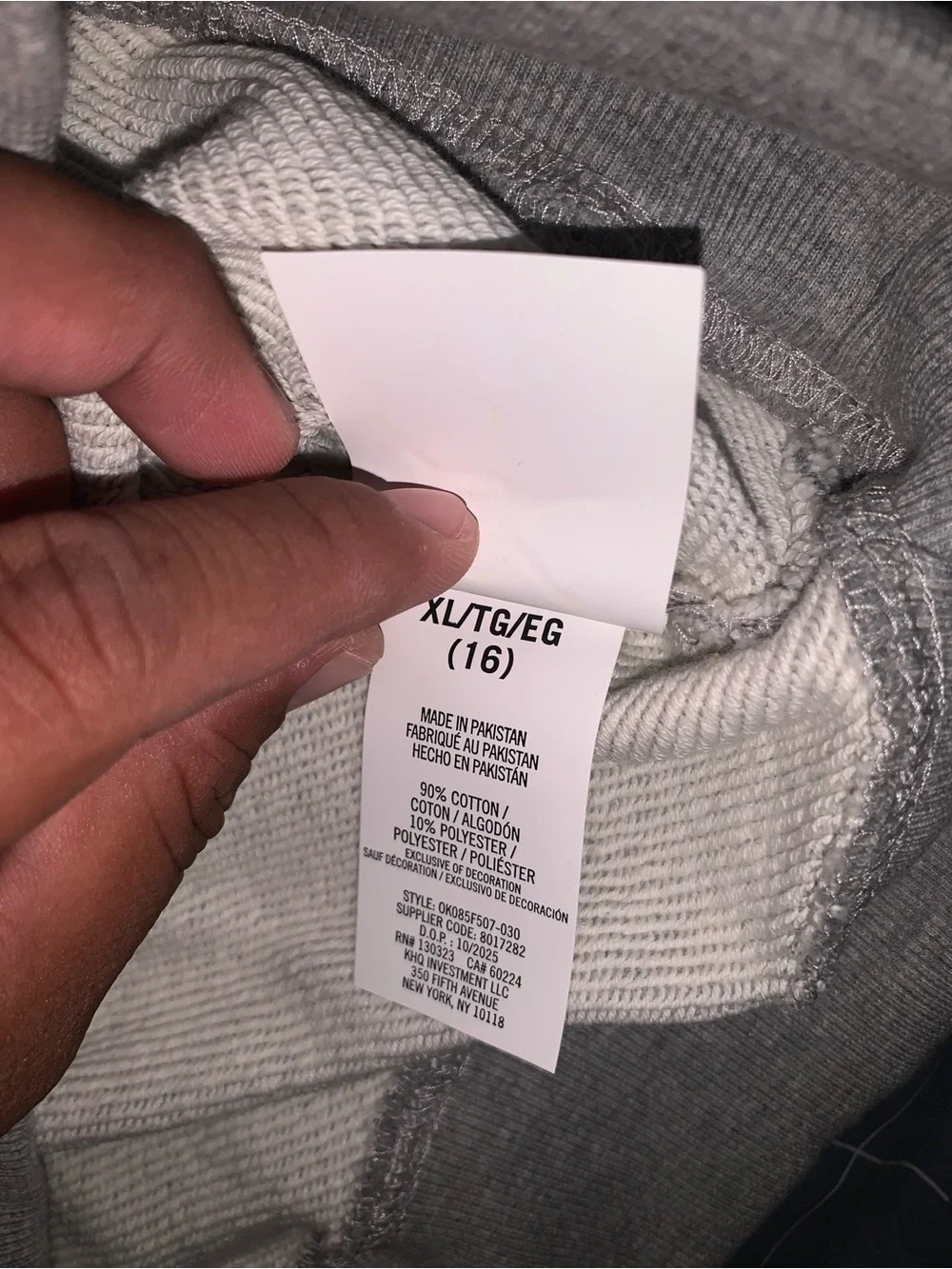 Off-White Kids Marker Diag Hoodie Grey Size: 16/X-Large